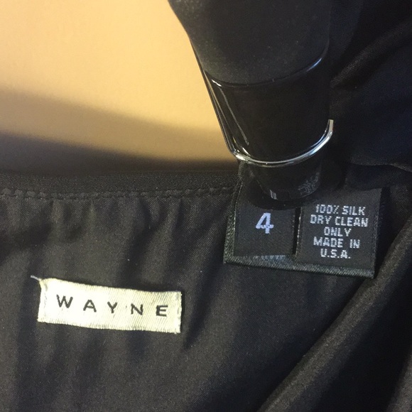 WAYNE : SLEEVELESS DARK BLUE 100% SILK DRESS - Picture 7 of 7